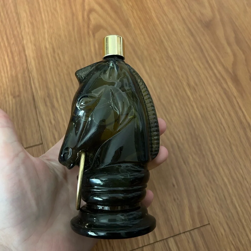 vintage Avon Pony Decanter containing Wild Country aftershave lotion
